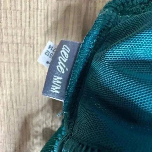 Aerie bralette turquoise velvet and lace sz M - Picture 3 of 3